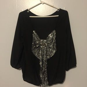 Sparkly Bow back blouse!